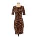 Forever 21 Casual Dress - Bodycon: Tan Leopard Print Dresses - Women's Size Small