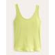 Cotton Ribbed Scoop Vest Soft Pistachio Women Boden