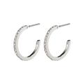 Pilgrim Silver Roberta Crystal Hoop Earrings