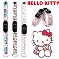 Bracelet Hello Kitty Anime Cartoon pour femme bracelet pour Mi Band 7 6 5 4 3 nouveau bracelet