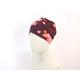 Chemo Hat For A Woman, Flowers On Burgundy Background