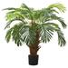 vidaXL Artificial Tree Cycas Lifelike Tropical Palm Tree with Pot 35.4" Green