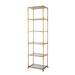 A&B Home Persia 6-Tier Mirrored Shelving Unit - Gold Frame - Mirrored Shelves