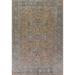 Vegetable Dye Pink Heriz Serapi Oriental Area Rug Handmade Wool Carpet - 8'11" x 11'9"