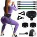ATAMET 12Pcs Ankle Strap with Resistance Bands for Leg and Glutes Workout Exercise Bands Glutes Workout Equipment for Booty Training