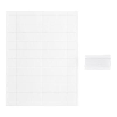 3" x 1" Clip-On Label Holder for Bins with Printable Insert Sheets - 25/Pack