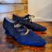 Anthropologie Shoes | Anthropologie Delman Blue Suede Lace Up Tassel Heels Shoes 6 Unique Rare | Color: Blue | Size: 6