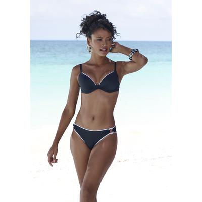 Bügel-Bikini-Top VIVANCE "Lorena", Damen, Gr. 36, Cup B, schwarz, Recycling-Polyamid, unifarben, Bikini-Oberteile, mit kontrastfarbenem Piping Image