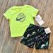 Nike Matching Sets | Baby Boys Nike Shorts Set - Nwt! | Color: Black/Green | Size: 12mb