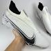 Nike Shoes | Nike Vapor Edge Elite 360 Flyknit White Black Football Cleats Size 14.5 | Color: Black/White | Size: 14.5