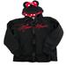 Disney Tops | Disney Parks Minnie Hoodie, Size M (Runs Small) | Color: Black/Red | Size: M