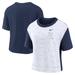 Women's Nike Navy/White New York Yankees Line Up High Hip Fashion T-Shirt
