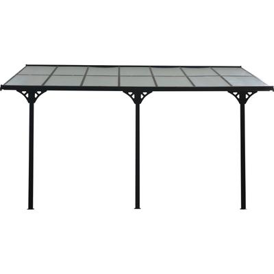 Terrassendach WESTMANN "Bruce", schwarz, B:435cm T:300cm, Aluminium, Terrassenüberdachungen, Rahmen aus pulverbeschichtetem Aluminium, schwarz