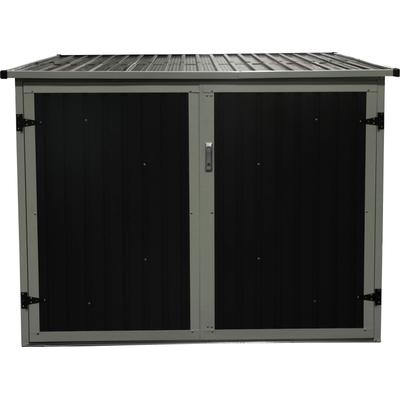Aufbewahrungsbox WESTMANN "Fahrradgarage", grau (anthrazit), B:203cm H:158cm T:200cm, Aufbewahrungsboxen, mit integrierten Fahrradständern, aus pulverbeschichtetem Stahl