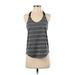 Nike Active Tank Top: Gray Color Block Activewear - Women's Size X-Small