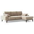 Swoon Tulum Velvet Right Hand Corner Sofa - Taupe