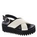 ALL BLACK Puffy Flatform Sandal - Womens Euro 36.5 US 6 White Sandal Medium