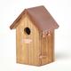 Homescapes Real Wood Bird Box House Nesting Box with Copper Roof