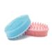 2 Pack 2 In 1 Silicone Loofah Body Scrubber Soft Rubber Loofahs Sponge Scrubber Brush Silicon Back Scrubber Bath Shower Kit for Gym Massaging Travel Baby Kids Men Family(Bule Pink)