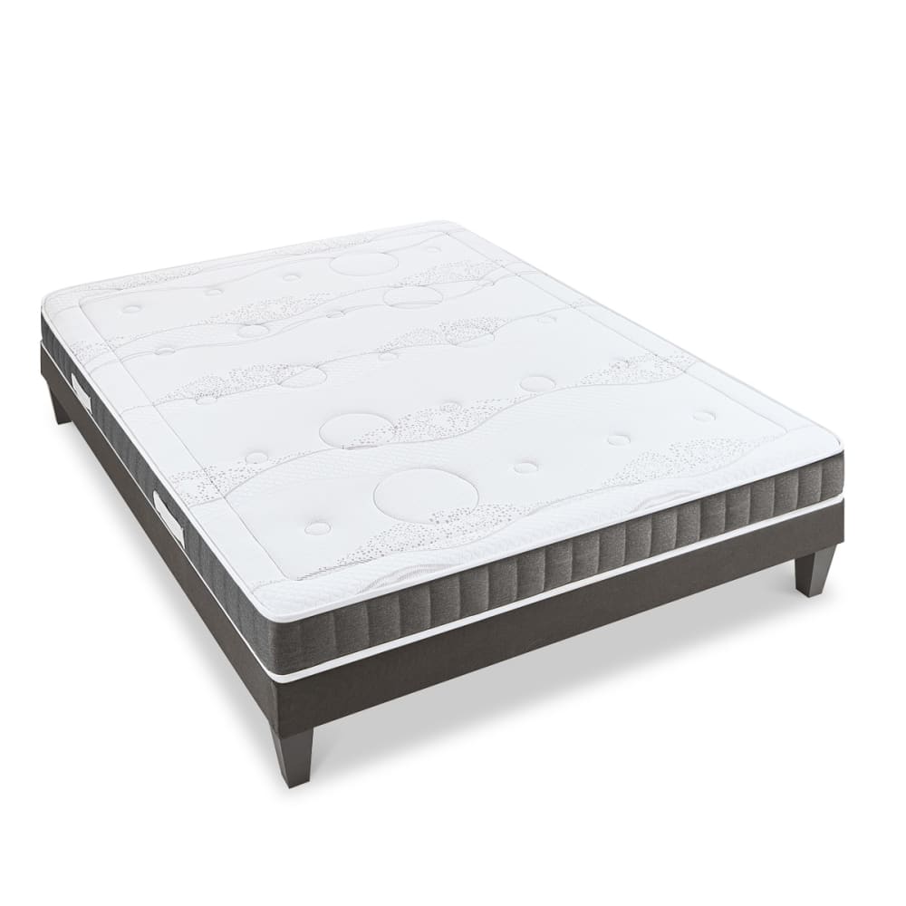 Ensemble Matelas + Sommier Bois 90x200 cm