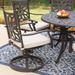 7-Piece Cast Aluminum Patio Dining Set with Round Dining Table & 6 Cast Aluminum Patio Chairs