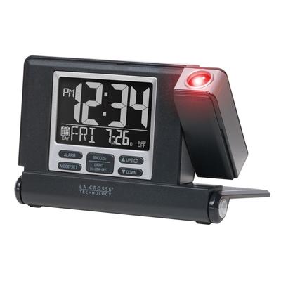 La Crosse 616A-56647-INT Digital Travel Projection Alarm w/ Fold Stand
