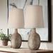 Set of 2 Modern Accent Table Lamps 23.5" High Antique Bronze - 11" x 23.5"