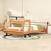 Nestfair Twin Size Platform Bed with Rotatable Propeller and Shelves