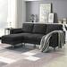 86" W Convertible Modern Chenille Fabric Sectional Sofa with Reversible Chaise