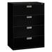 HON HON694LP 4 Drawer Lateral File with Lock - Black - 42 in.