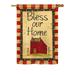 Breeze Decor BD-SH-H-100069-IP-BO-D-US18-SB 28 x 40 in. Bless Our Home Inspirational Sweet Impressions Decorative Vertical Double Sided House Flag