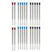 24Pcs Ballpoint Pen Refills 1.0mm Line Width 9.9Cmx0.6cm blue black Red Ink Pen Large Capacity G2 for Business Office