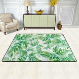 XMXY Leaves Green Pattern Area Rugs Doormat Outdoor Entrance Facecloth Non-slip Floor Mat Rug for Living Room Kitchen Sink Area Indoor 36 x24