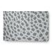 4 x 6 Simply Daisy Leopard Pattern Modern & Contemporary Chenille Area Rug Dark Grey