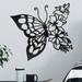 Metal Wall Art Elegant Butterfly Metal Wall Decor Modern Metal Wall Silhouette Easy Installation Home Decoration for Bedroom Living Room Garden Office Farmhouse