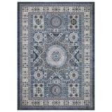 Concord Global Barcelona Collection Suzani Medallion Area Rug 6 7 x9 3 - Navy/Ivory