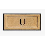 A1HC Natural Coir & Rubber Large Monogrammed Door Mat 30x60 Inches Thick Durable Doormats for Entrance Heavy Duty Thin Profile Front Door Mat Long Lasting Front Door Entry Doormats