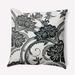 26 x 26 Simply Daisy Flower Flourish Polyester Accent Pillow Black Qty 1