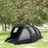 Outsunny Large 3-4 Person Cabin Tent with Room Division for Camping