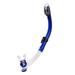 IST SN-204 Dry Top Snorkel with Hypoallergenic Silicone Splash Guard & Flex Tube (Clear Blue)