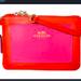 Coach Bags | Coach Colorblock Genuine Leather Wristlet Pink And Red | Color: Pink/Red | Size: Os