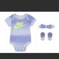 Nike Matching Sets | 3 Piece Nike Baby Girls Gift Set / Outfit | Color: Purple | Size: 0-6 Months