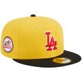 Men's New Era Yellow/Black Los Angeles Dodgers Grilled 59FIFTY Fitted Hat