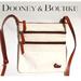 Dooney & Bourke Bags | Dooney & Bourke Triple Zip Nylon Designer Duck Logo Shoulder Crossbody Nwot | Color: Brown/Cream | Size: 8 X 8 X 1"