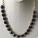 J. Crew Jewelry | J Crew Necklace, Black Faceted Stones | Color: Black/Gold | Size: 18 In