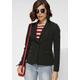 Kurzblazer TAMARIS Gr. 44, schwarz (schwarz (blazer aus nachhaltigem material)) Damen Blazer