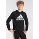 Kapuzensweatshirt ADIDAS SPORTSWEAR "BIG LOGO ESSENTIALS COTTON HOODIE" Gr. 164, schwarz-weiß (black, white) Kinder Sweatshirts