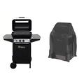 tepro 508C Gasgrill Lavastein Irvine, Gesamtleistung max. 5,4 kW, Grillfläche: ca. 50 x 31 cm, Schwarz & Abdeckhaube Universal für Gasgrill klein, schwarz (60 x 100 x 90 cm)