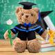 Personalised Gifts Teddy Bear Stuffed Animal with Custom Text, Graduation Bear Class of 2024 Personalised Teddy Bear with Bow & Rose for Graduation Day 2024 Graduation Gifts for Her/Him (13 IN-Text)