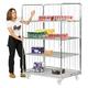 Roll Pallet Stock Cage Trolley, 3 Sided Jumbo Modular Supermarket Delivery Transport Container on Wheels (1 Shelf)